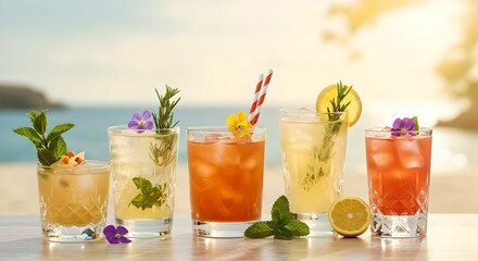 cocktails on the beach