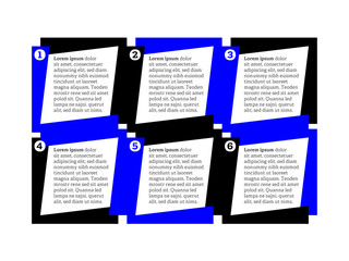 Very simply infographic design with 6 options or steps. Infographics for business concept.