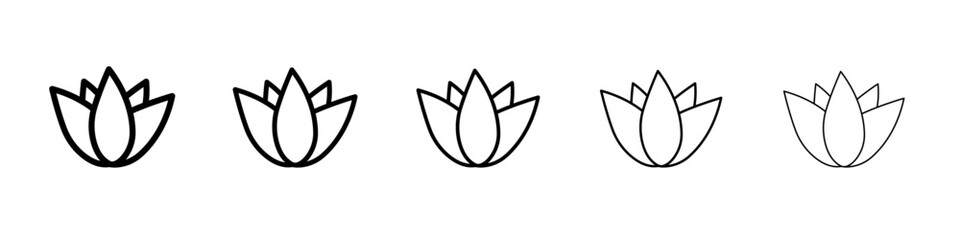 Lotus Icon flat illustration set logo