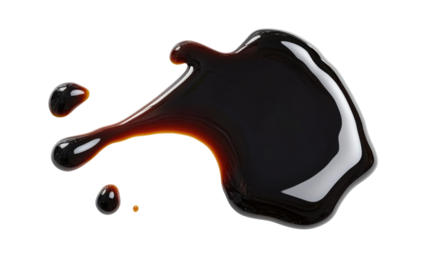 soy sauce splash isolated on white background