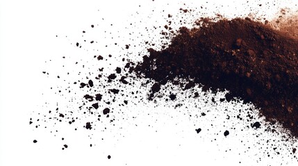 A massive explosion of blue soil sent dust and particles flying wildly in every direction, set against a stark white background