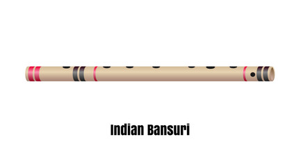 Indian Bansuri or Flute 