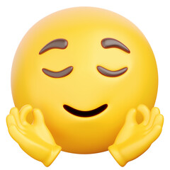 Relaxed Emoji 3D Render
