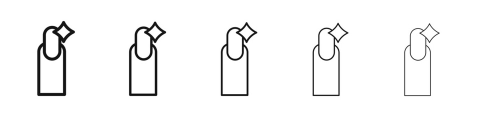 Manicure icon flat illustration set logo