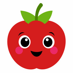 Obraz premium red apple cartoon
