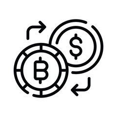 Grab this linear icon of crypto exchange