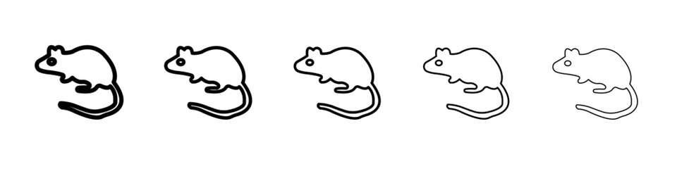mouse animal icon flat illustration set logo