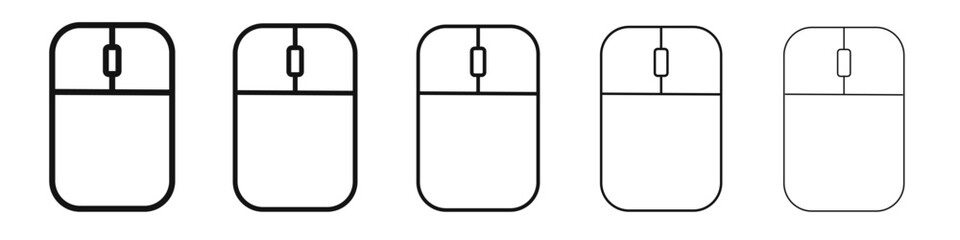 Mouse icon flat illustration set logo