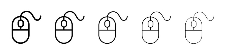 Mouse icon flat illustration set logo