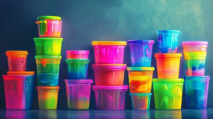A pile of Tupperware containers made of plastic, highlighting their airtight sealing features
