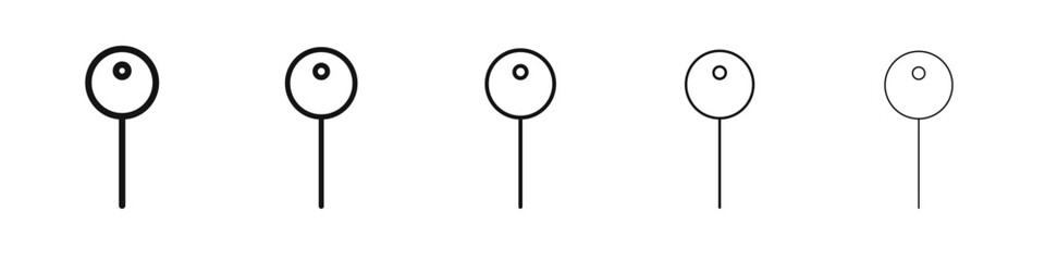 Navigation pin icon flat illustration set logo