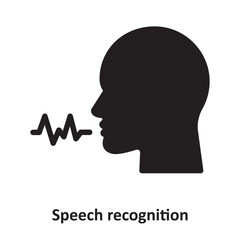 Speech recognition Vector Icon which can easily modify or edit