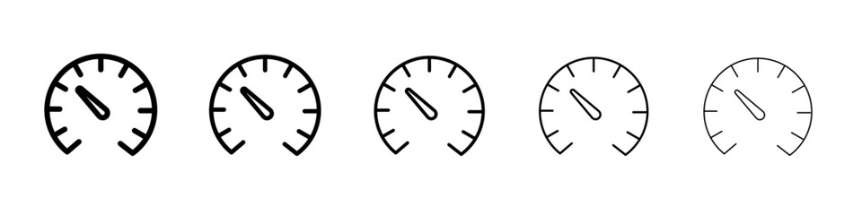 Network speed test icon flat illustration set logo