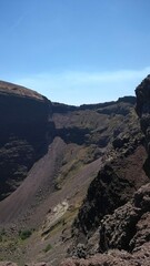 Look in to a dormant vulcano, vesuv, italy