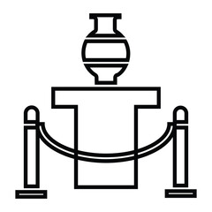 exhibition line icon design. exhibition thin black outline symbol vector illustration. editable stroke icon on transparent background.