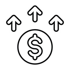 expensive line icon design. expensive thin black outline symbol vector illustration. editable stroke icon on transparent background.