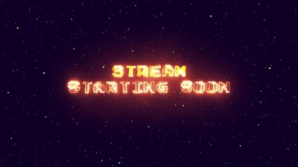"Stream Starting Soon" Text Animation with Glitch and Sunlight Rays
