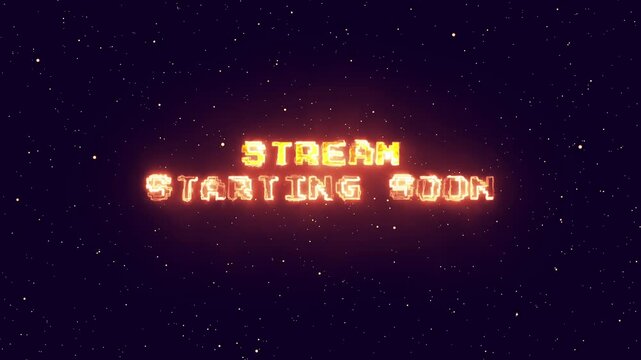 "Stream Starting Soon" Text Animation with Glitch and Sunlight Rays