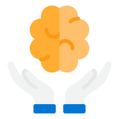 Brain in Hands Illustration