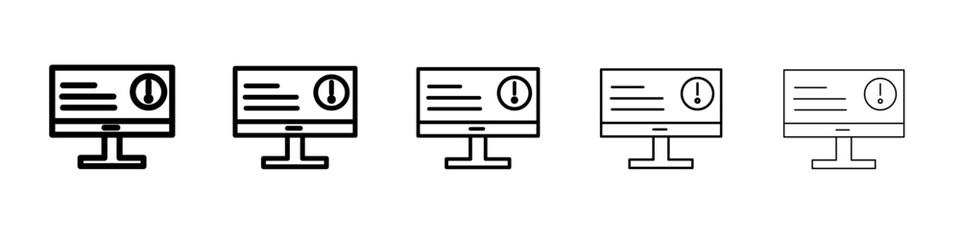 Official information online icon flat illustration set logo