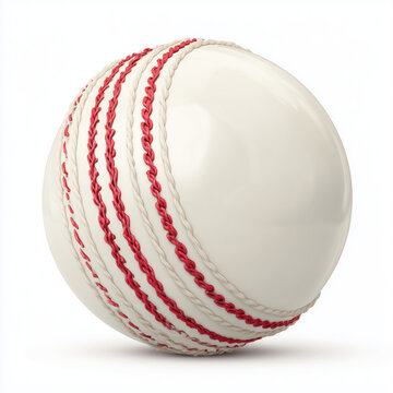 Cricket Ball - White and Red Stitches , isolated on white background png
