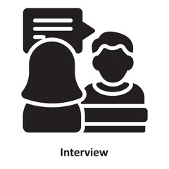Interview Vector Icon which can easily modify or edit