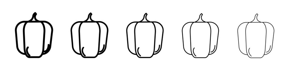 Paprika icon flat illustration set logo