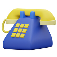 3D Retro Telephone Icon