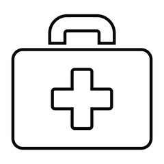 Fototapeta premium first aid line icon design. first aid thin black outline symbol vector illustration. editable stroke icon on transparent background.