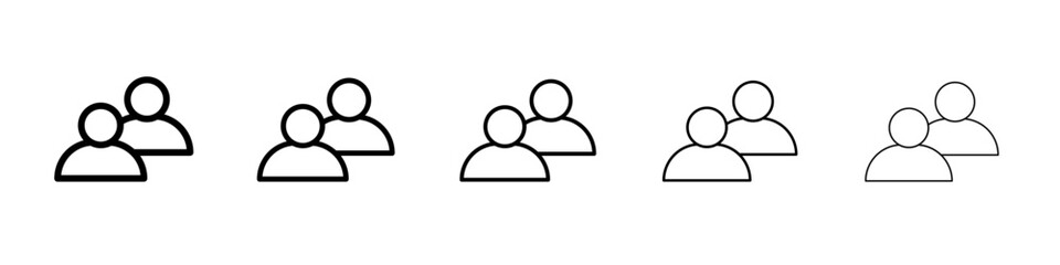 Partner icon flat illustration set logo