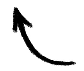 Doodle arrow vector icon. Arrow simple grunge design emphasis twist zigzag line, curve wave.