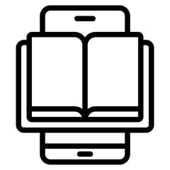 Smartphone with Open Book Icon