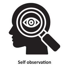 Self observation Vector Icon which can easily modify or edit