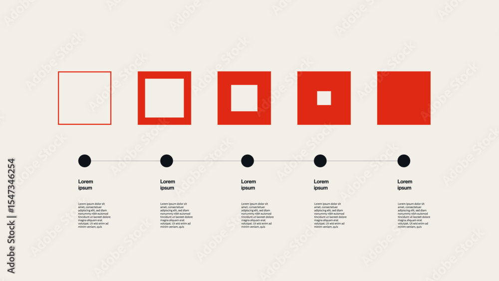 Poster growth and progress infographic template with 5 stages. editable abstract eps10 vector illustration