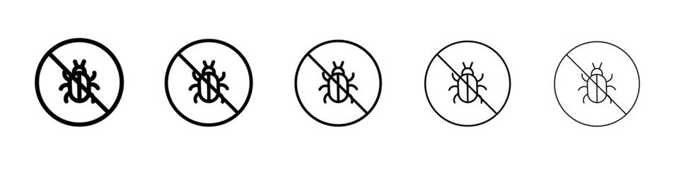 Pest control icon flat illustration set logo