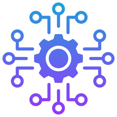 event-driven architecture  glyph gradient icon