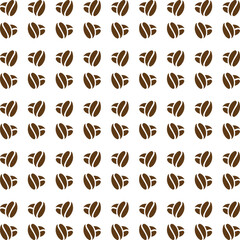 Horizontal seamless background with coffee beans. Vector.