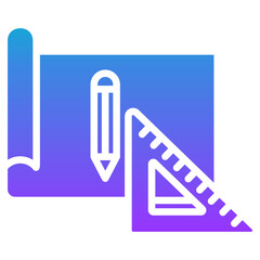 iot architecture glyph gradient icon