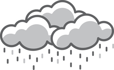 Download cloud rain vector icon illustration weather forecast rainy day graphic design element