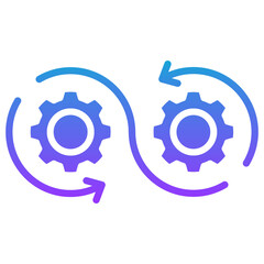 devops architecture glyph gradient icon