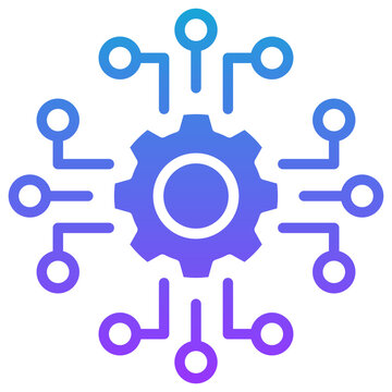 event-driven architecture  glyph gradient icon