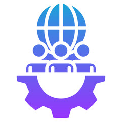 collaboration architecture glyph gradient icon