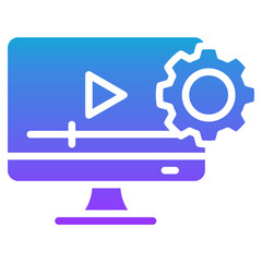content management architecture glyph gradient icon