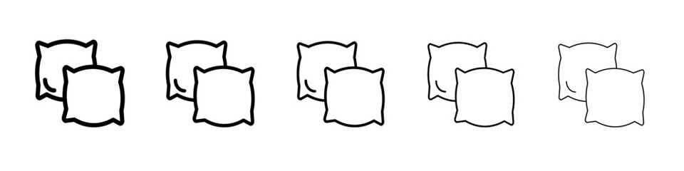 Pillow icon flat illustration set logo