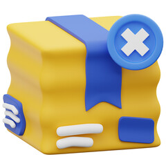 3D Damaged Package Icon