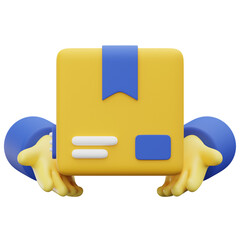 3D Package Handover Icon