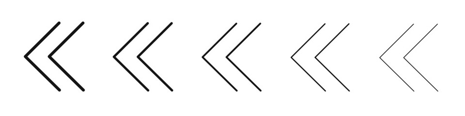 Previous icon flat illustration set logo