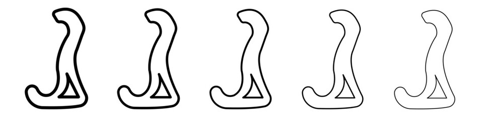 rack for violin icon flat illustration set logo