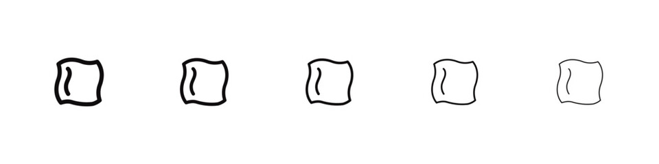 Rag icon flat illustration set logo