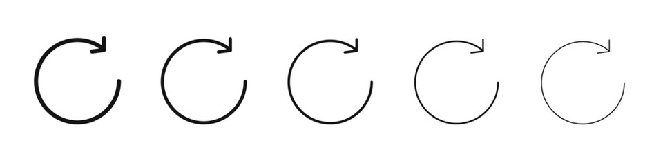 Refresh icon flat illustration set logo